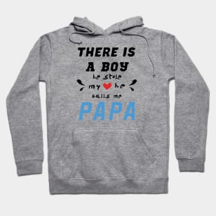 Papa Gifts Shirts from Grandson, he Stole My Heart Hoodie